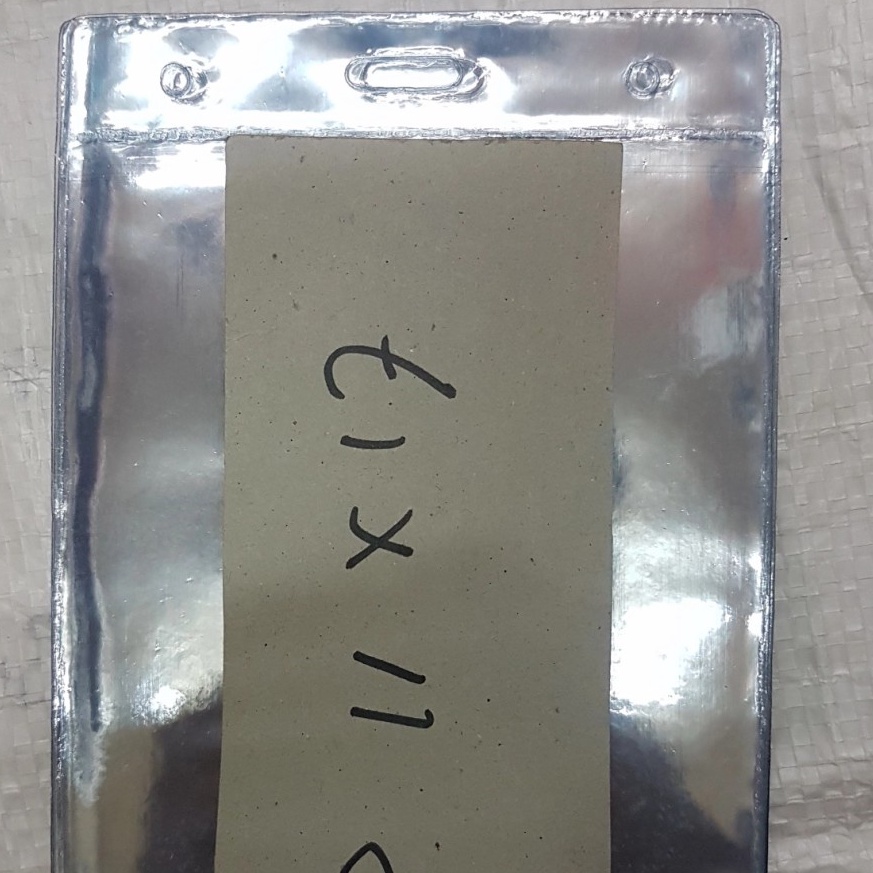 

KODE PRODUK FWMND6764 Kantong Panitia Bening Ukuran 11x17 ISI 1 Plastik Mika Micron 9