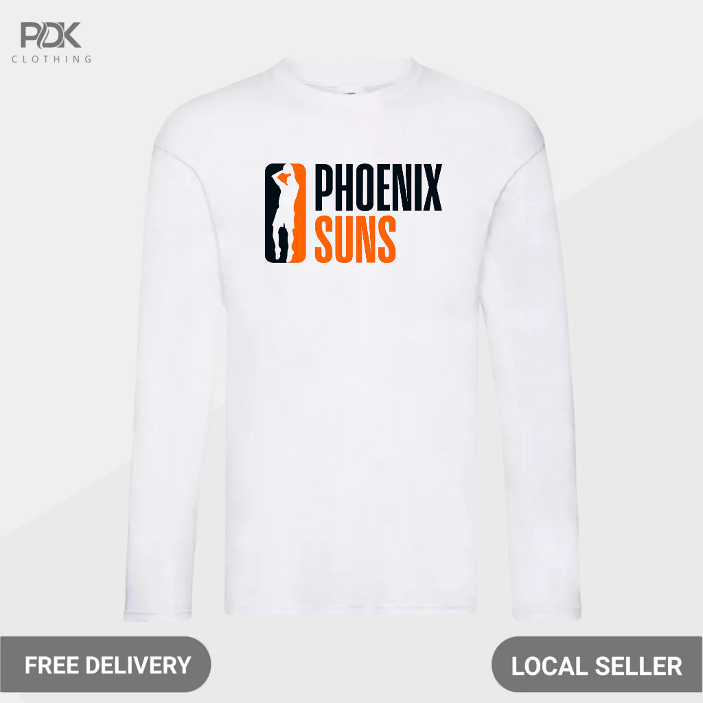 Kaos Pria Baju Lengan Panjang Basketball NBA Phoenix Suns