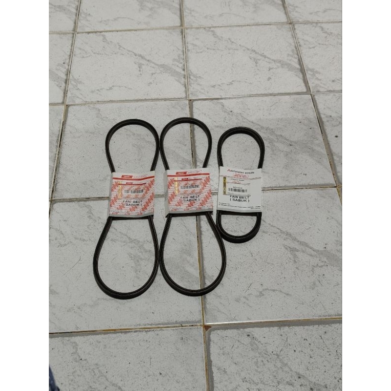 tali kipas L300 diesel powersteering ASLI MITSUBISHI 1set (3pc) tali kipas L039 fan belt L300 diesel