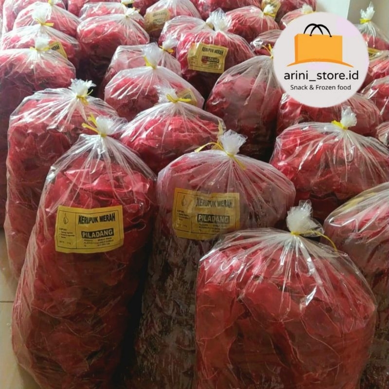 

KERUPUK MERAH PADANG (BERAT 5KG )/KERUPUK MERAH ASLI PILADANG BUKAN BUATAN BOGOR (NO COD)