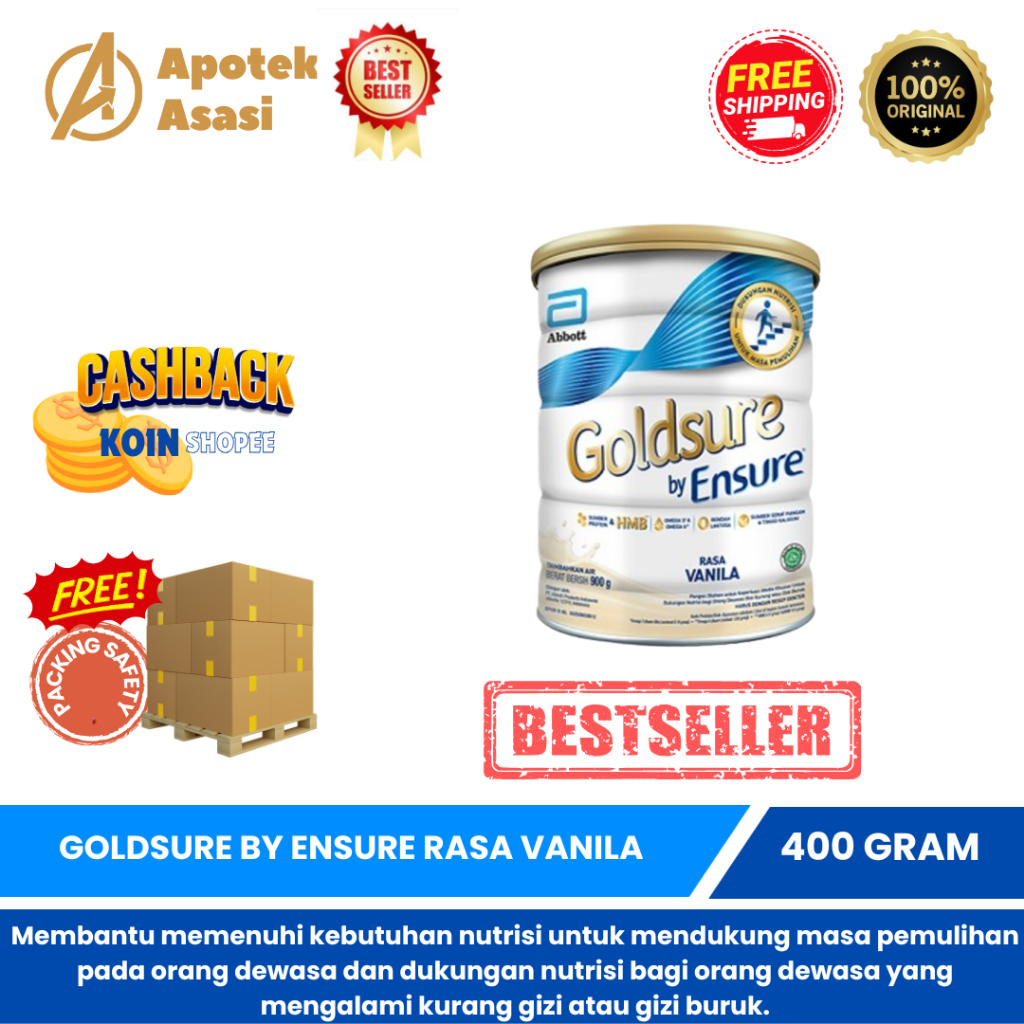 

Goldsure by Ensure Rasa Vanila 400G Kaleng