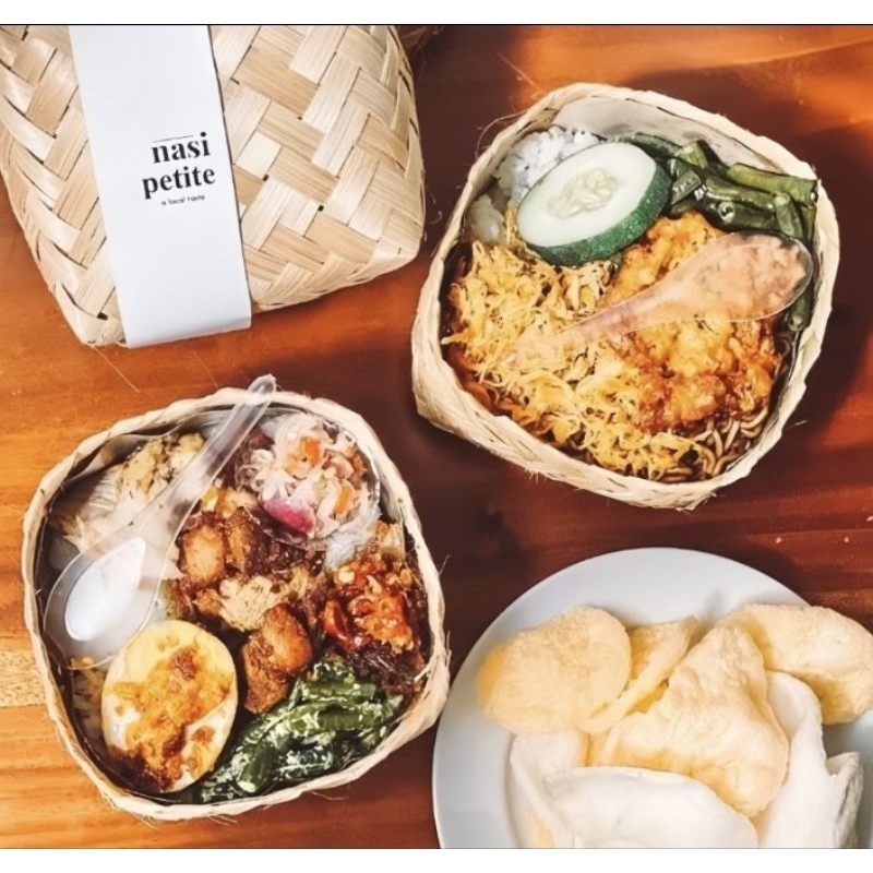 besek bambu 15x15 sepasang | besek bambu | besek daging | besek souvenir