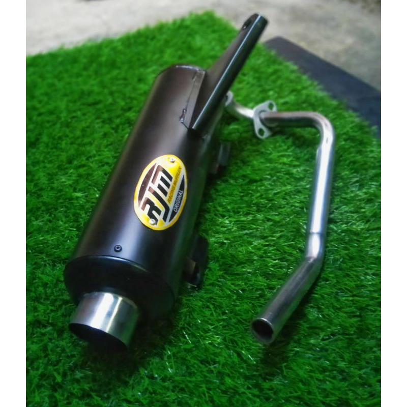 Knalpot standar racing bass adem RJM untuk motor spin 125 skydrive skywave hayate beat 2008-2019 bea