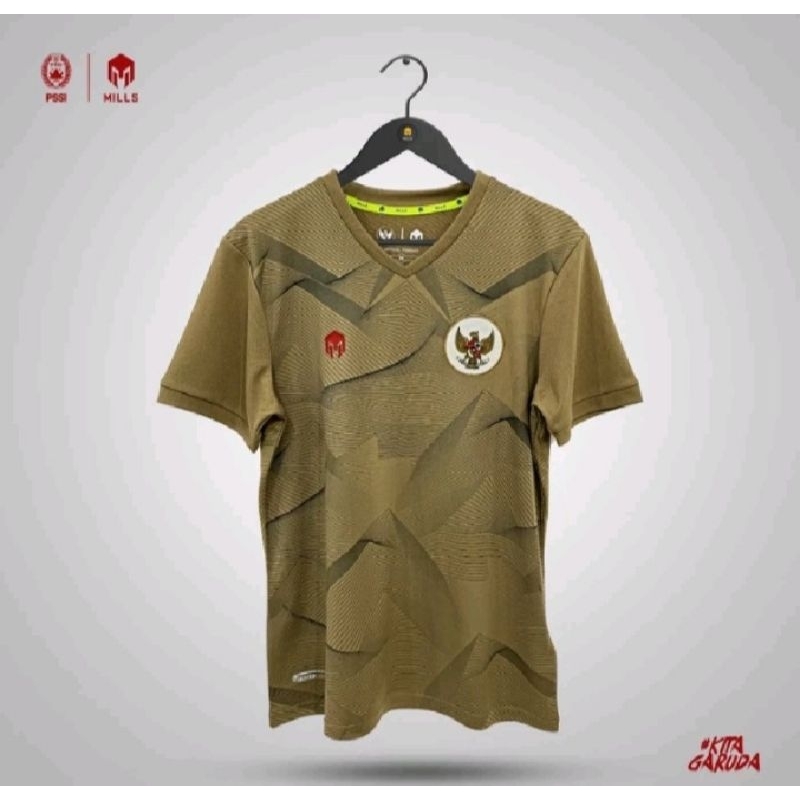 Jersey Timnas Indonesia Training Gold Original Mills 2020