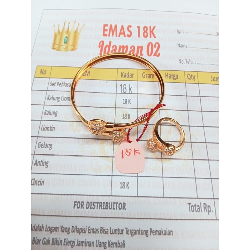 GELANG boba free cincin boba lg Vira emas asli free surat