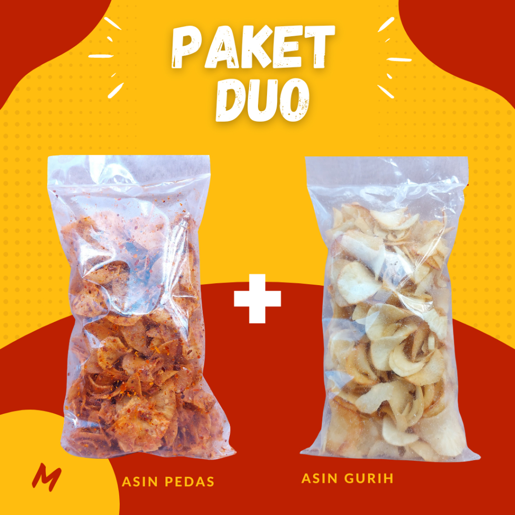

SIP Snack Keripik Singkong Paket Duo (Asin Gurih+Asin Pedas)