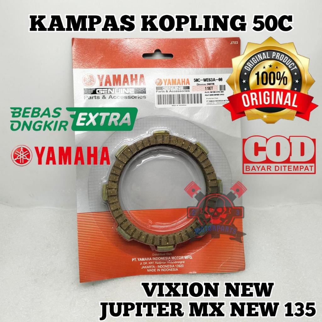 Kampas Kopling Yamaha 50C Plat Kopling Set Vixion NVL Jupiter MX New Kualitas Original YGP