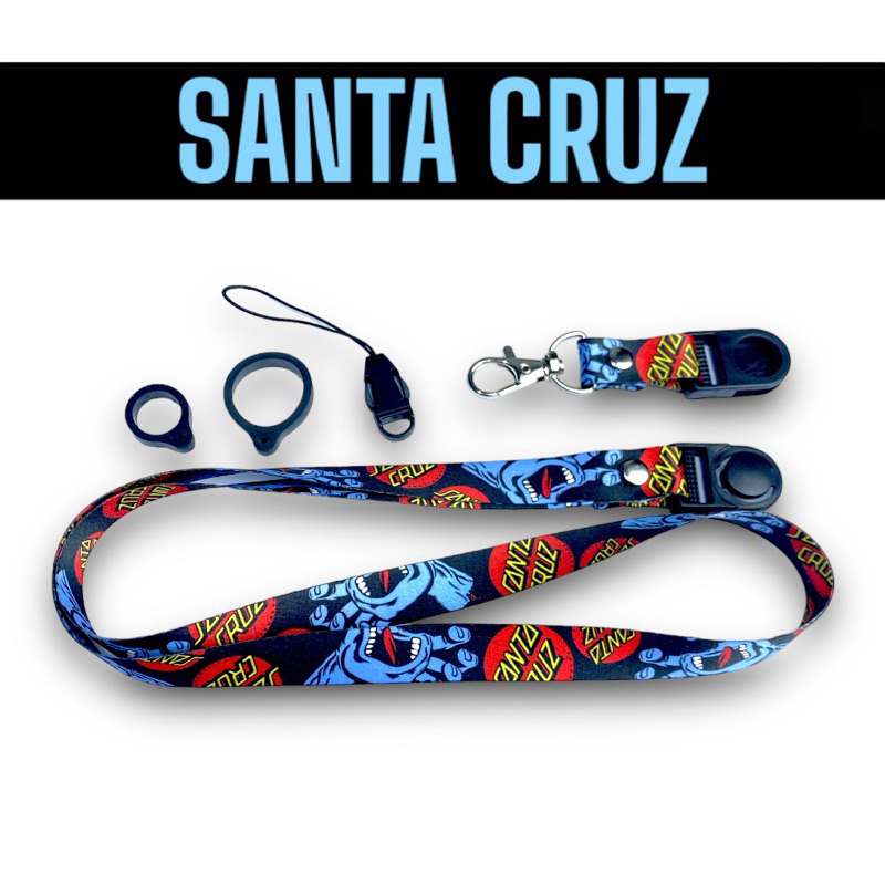 

SANTACRUZ NEW BLACK BLUE ART LANYARD GANTUNGAN HANDPHONE