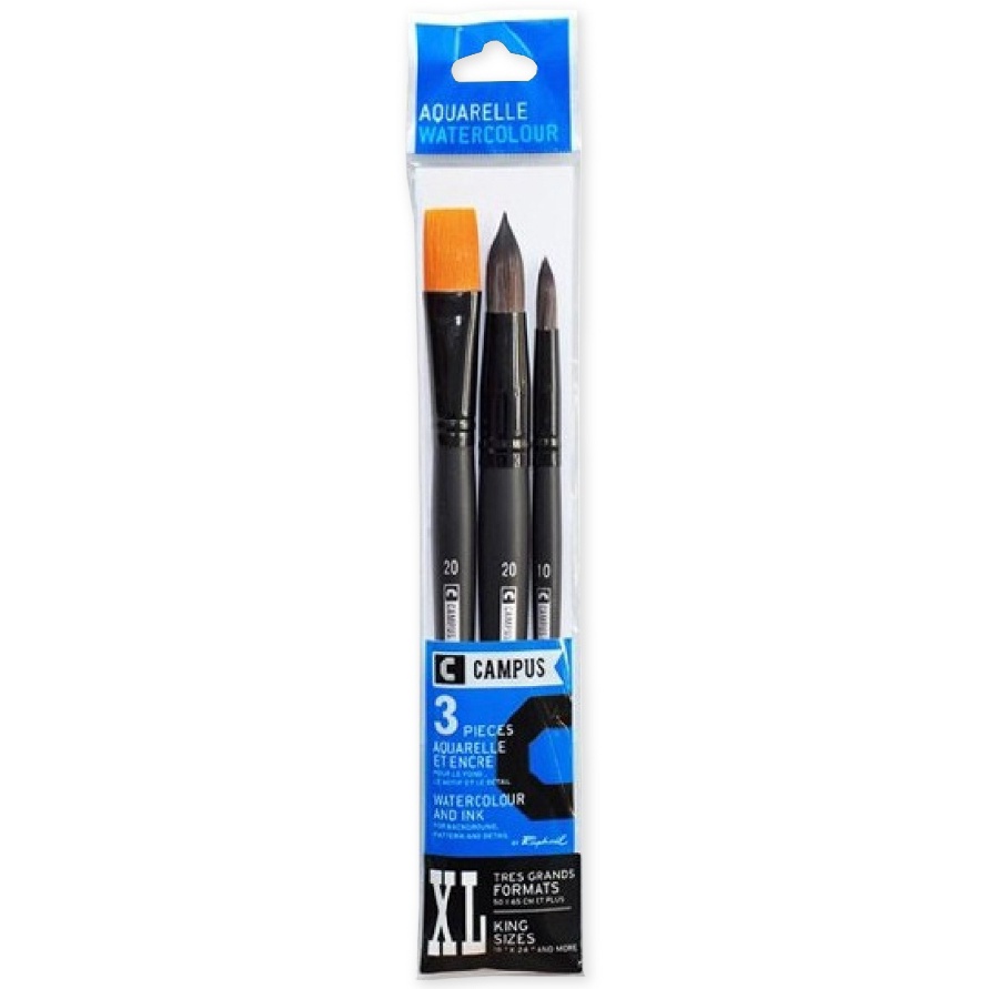 

PROMO MENARIK Raphael Campus Watercolor Brush Set 3 Synthetic Short Handle