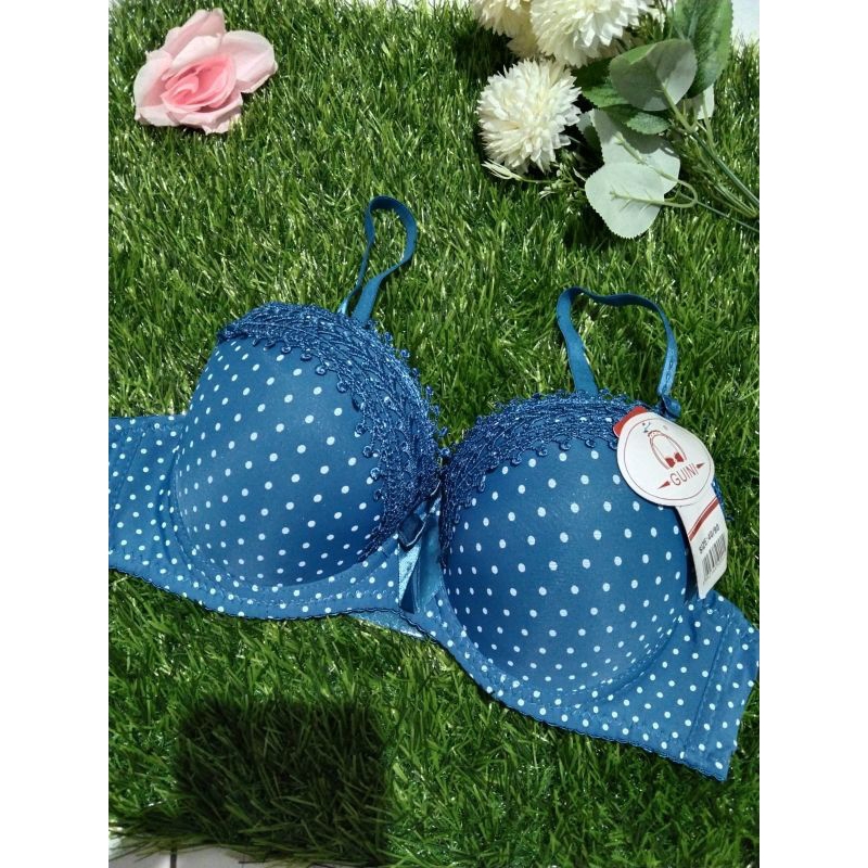 Guini Bra Bh Cantik Bra Wanita Dewasa Pakai Kawat Busa Tebal Kait 3 + Renda Cup B-C