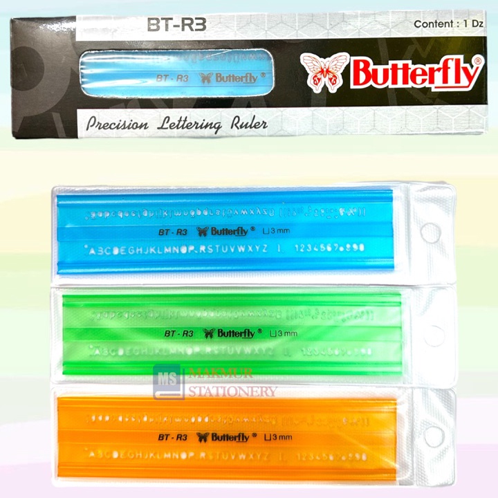 

PERFECT Penggaris PlastikMistar Plastik Huruf Butterfly BT R3