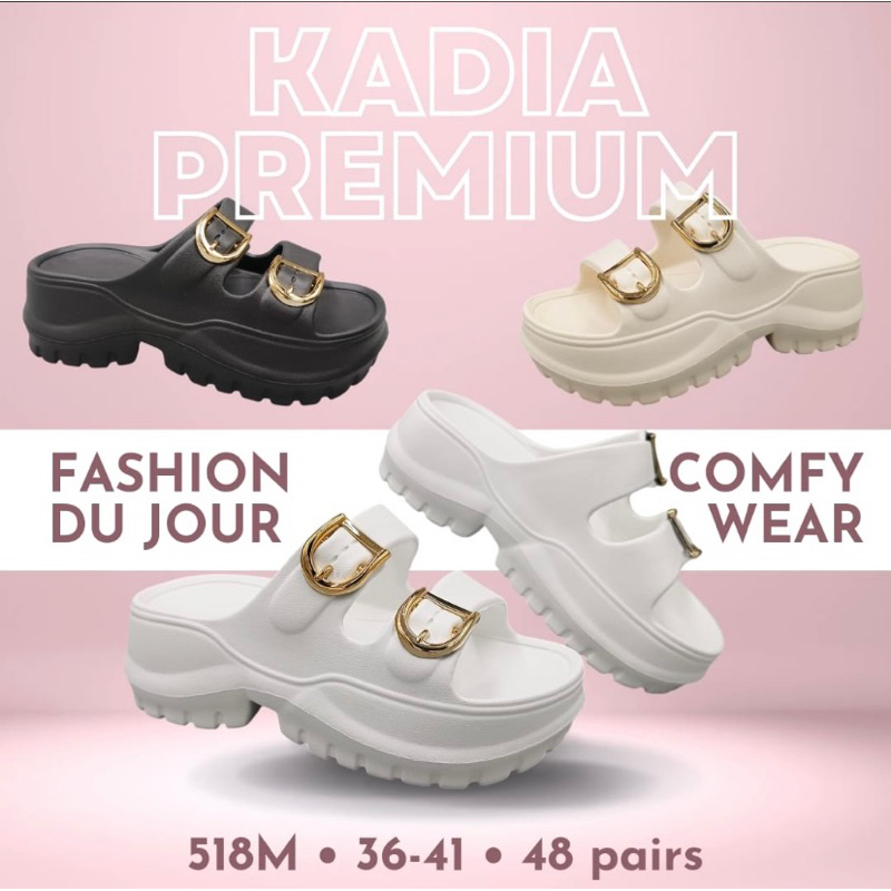 sandal karet plastik wedges tinggi selop wanita