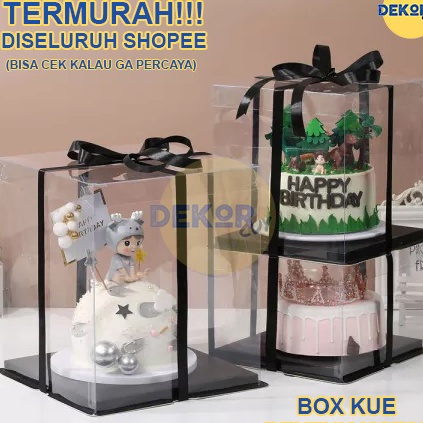 

TREND BOX MIKA KUE TRANSPARAN Kotak Kue Ulang Tahun Cake Box mika Dus Kue Tart Mika Box Packaging Kue Box Mika Kue Imlek Packaging Imlek