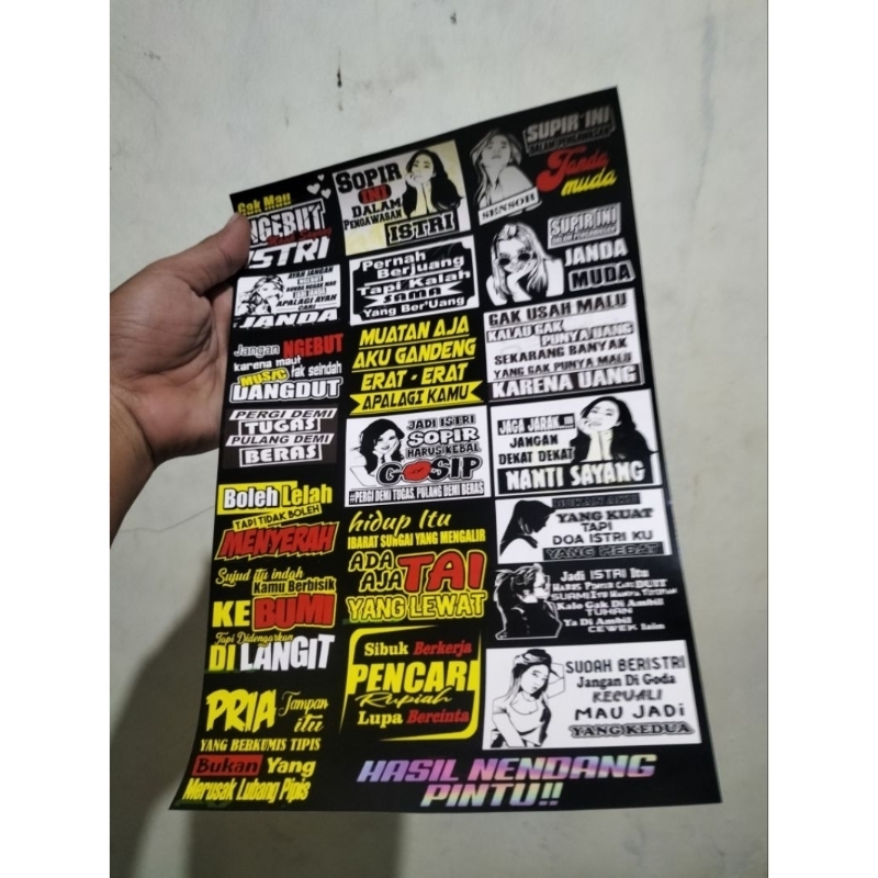 

STIKER KATA KATA | STIKER PACK | STIKER 1 LEMBAR | STIKER PACK ISI 21 PCS