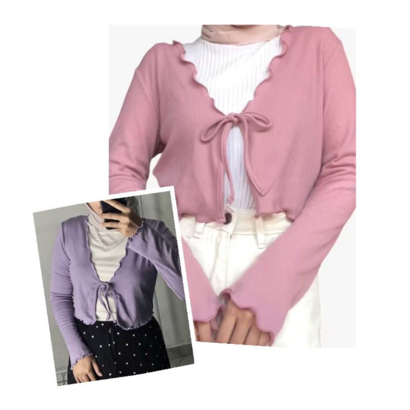 CARDIGAN CEYOON WANITA CROP TOP KARDIGAN WANITA OUTWEAR WANITA KEKINIAN FASHION WANITA MODIS BAJU ME