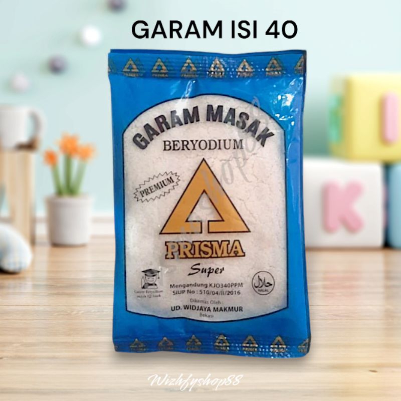 

GARAM PRISMA SUPER 100 GRAM ISI 40 PCS / GARAM MASAK BERYODIUM / BUMBU DAPUR
