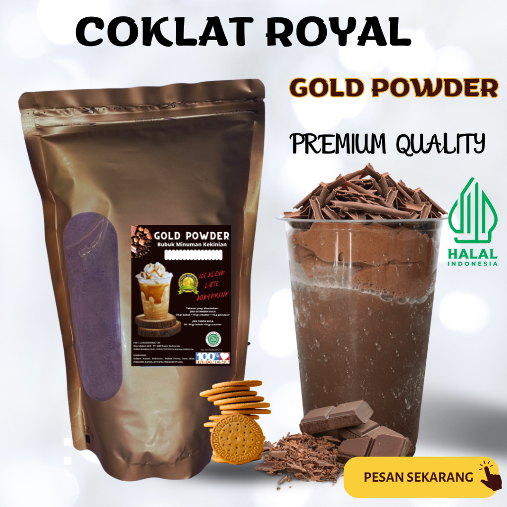 

GOLD Powder 1 Kg RASA COKLAT ROYAL CHOCO | Minuman Bubuk Instan | Bubuk Aneka rasa powder drink