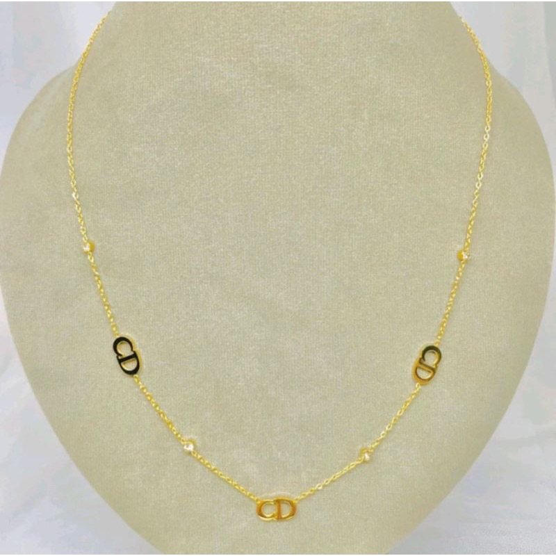 Kalung Titaniun Wanita Rantai CD Fashion Terbaru anti karat dan luntur