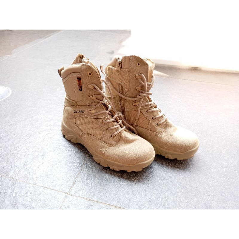 Sepatu boot Delta cordura 39/44 boot pria wanita delta khaki tan