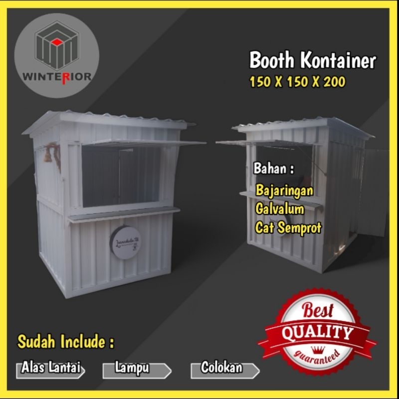 Booth Kontainer / Container / Booth 150x150x200 / Booth Staind / Gerobak Dorong / Gerobak Kontainer