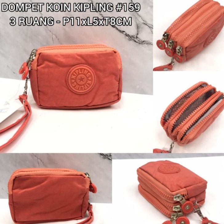 SPONTAN Dompet koin 3 ruang kip kip import  Dompet koin dompet wanita 3 reslecting nylon import  115