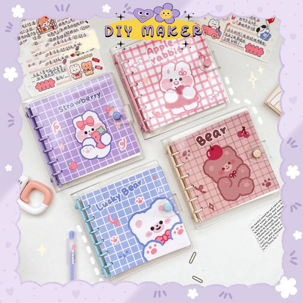 

DM Buku Binder 80 Lembar Notebook Aesthetic Colourfull Edisi Rabbit MP21 Binder Karakter Character