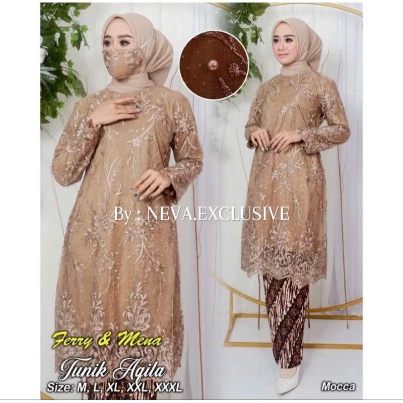 ( COD ) Setelan kebaya tunik melayu - tunik kebaya modern - outfit kebaya kekinian - baju pesta kelu