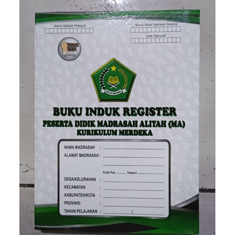 

BUKU INDUK SISWA MADRASA ALIAH (MA) KURIKULUM MERDEKA