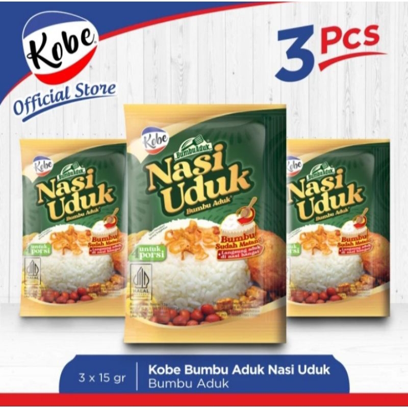 

KOBE NASI UDUK/RENDANG ISI 3 SACHET @15GR