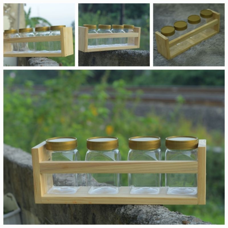 rak bumbu dapur atau bekvam kayu jati belanda