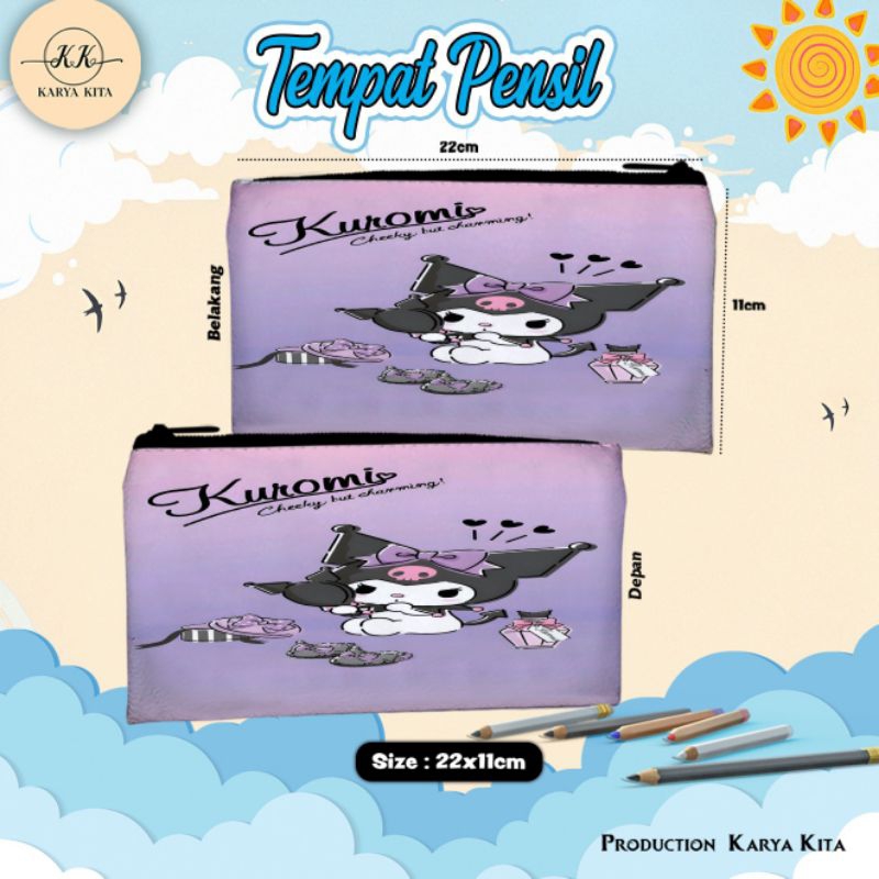 

tempat pensil/kotak pensil karakter anak KUROMI bahan import kualitas premium