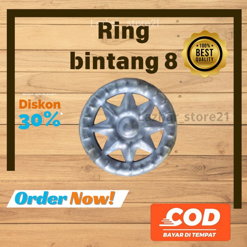 Ring Bintang 8 Ornamen Aksesoris Pagar Besi Serbaguna