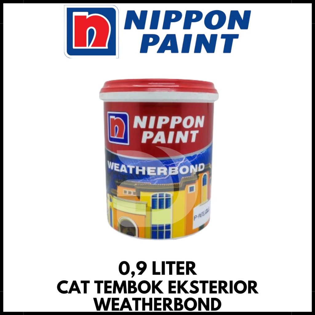 Cat Tembok Eksterior Nippon Paint Weatherbond 0,9Liter