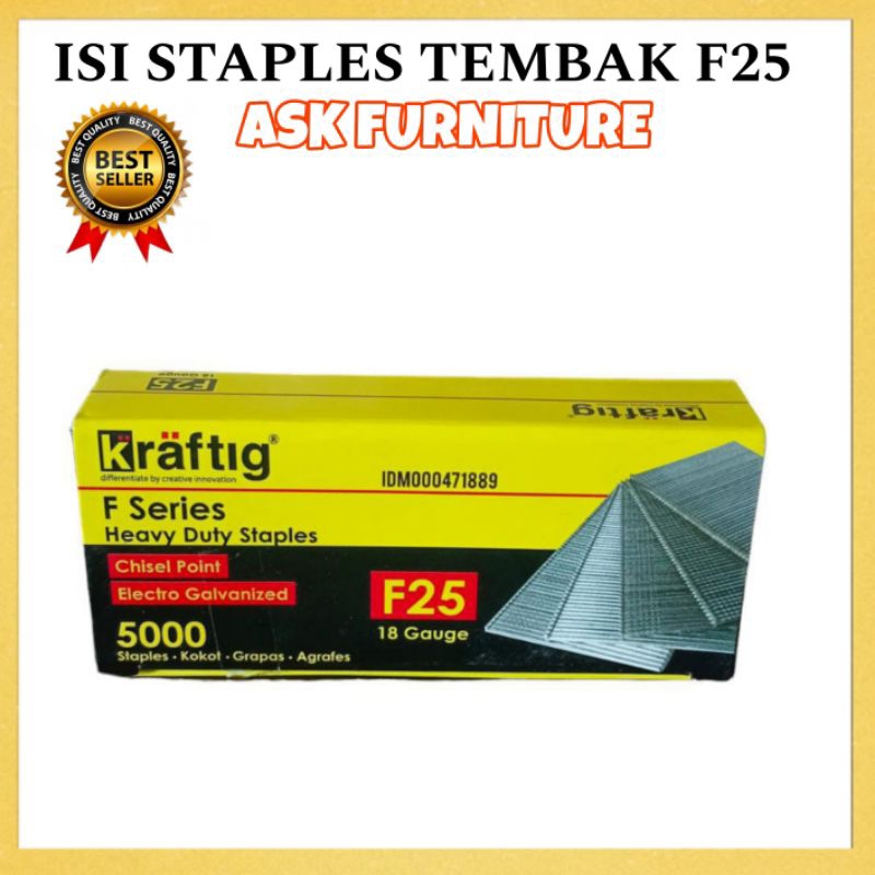 

isi Staples tembak F25 / isi Nailer Kraftig
