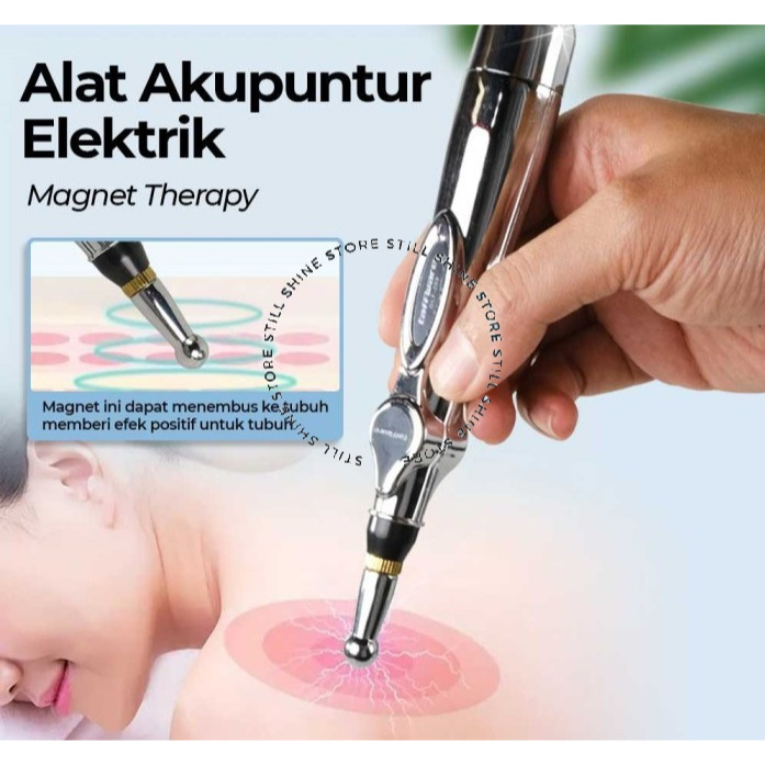 Pena Pen Pijat Terapi Setrum Listrik Akupuntur Magnetik Elektrik Tubuh Badan Anti Pegal