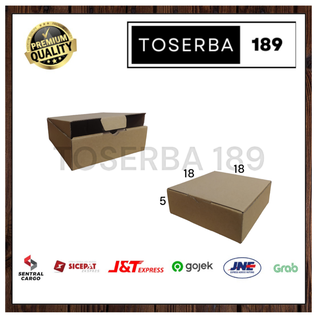 

kardus packing diecut/box pizza uk 18x18x5 cm