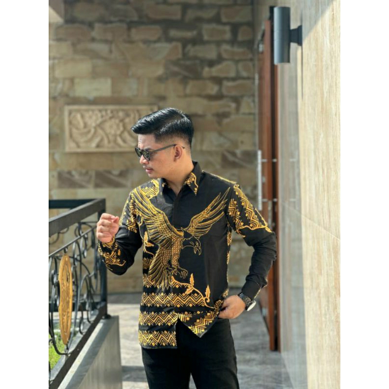 KEMEJA BATIK DEWANDARU / ELANG EMAS LENGAN PANJANG FURING