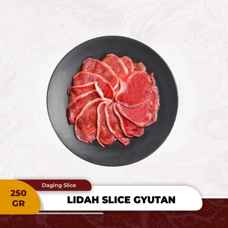 

Lidah Sapi Slice Iris Tipis Beef Ox Tongue Gyutan AUS Beef