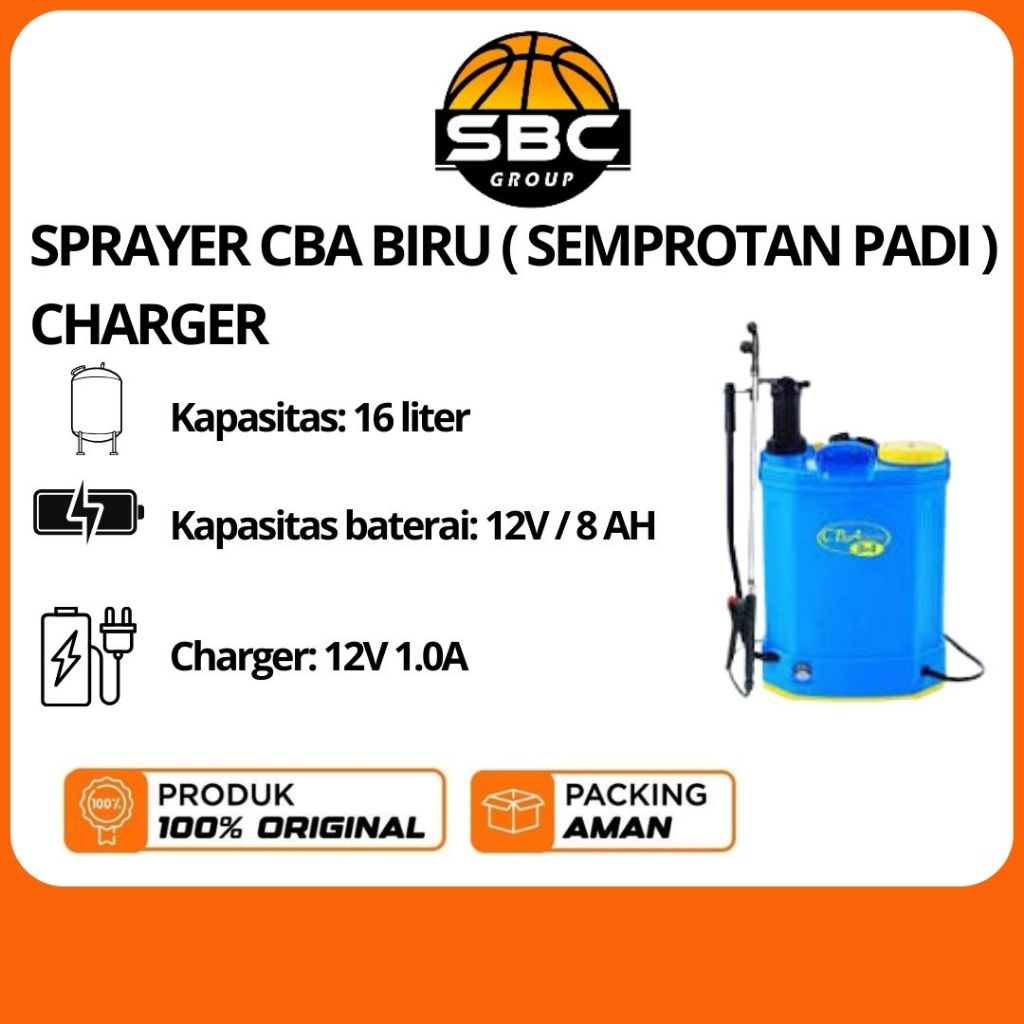 SPRAYER CBA BIRU ( SEMPROTAN PADI ) CHARGER