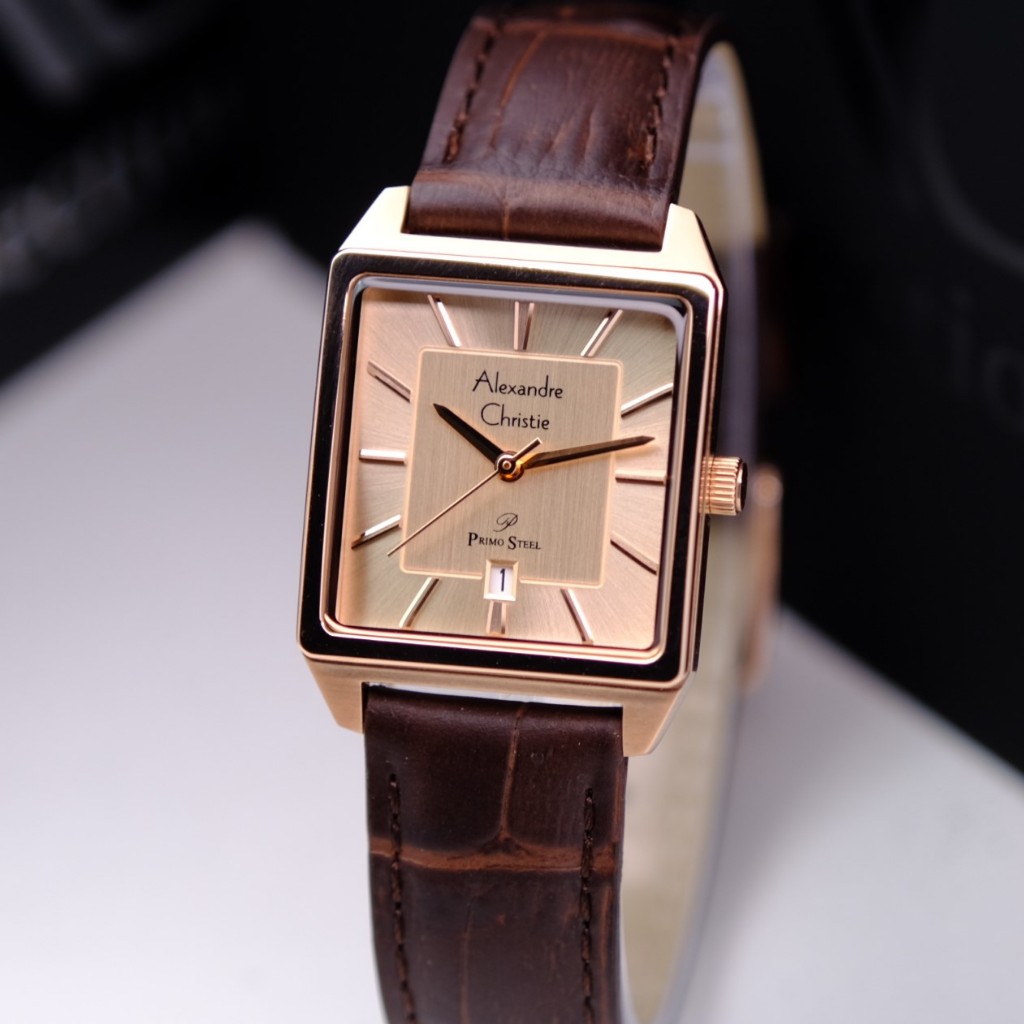 Alexandre Christie Wanita Terbaru 2024 Original AC 1038 Rosegold Brown