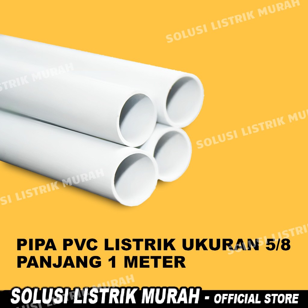 Pipa Paralon Listrik 5/8 Putih Panjang 1 Meter