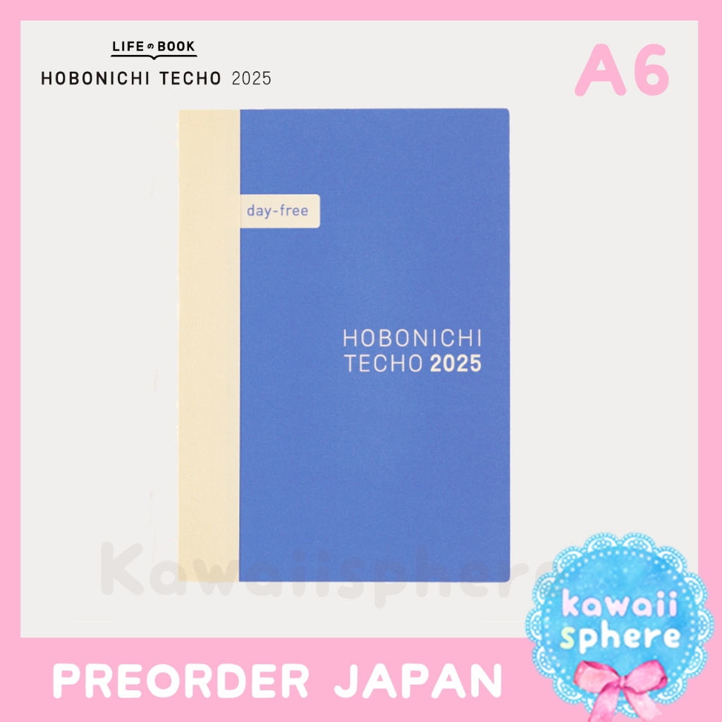 

Hobonichi Techo 2025 A6 Day-Free | Hobonichi 2025 Dayfree | Preorder Handcarry Jepang