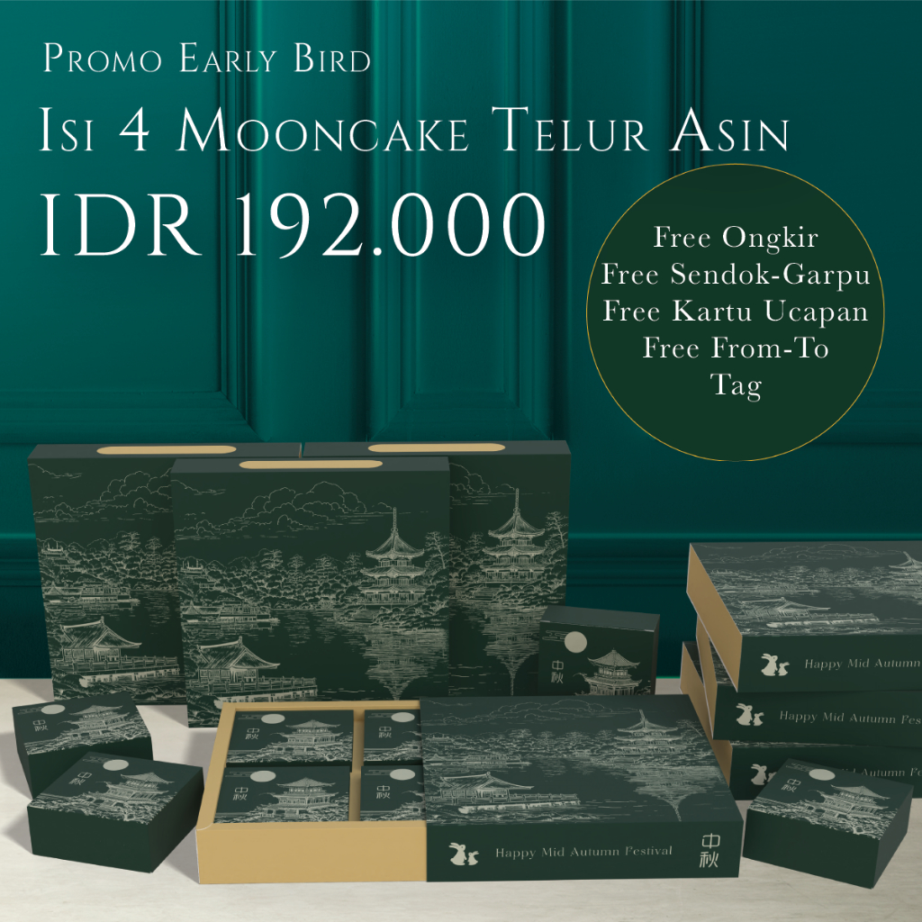 

Hampers Mooncake isi 4 Kue Bulan Mooncake Telur Asin - BYOVEN