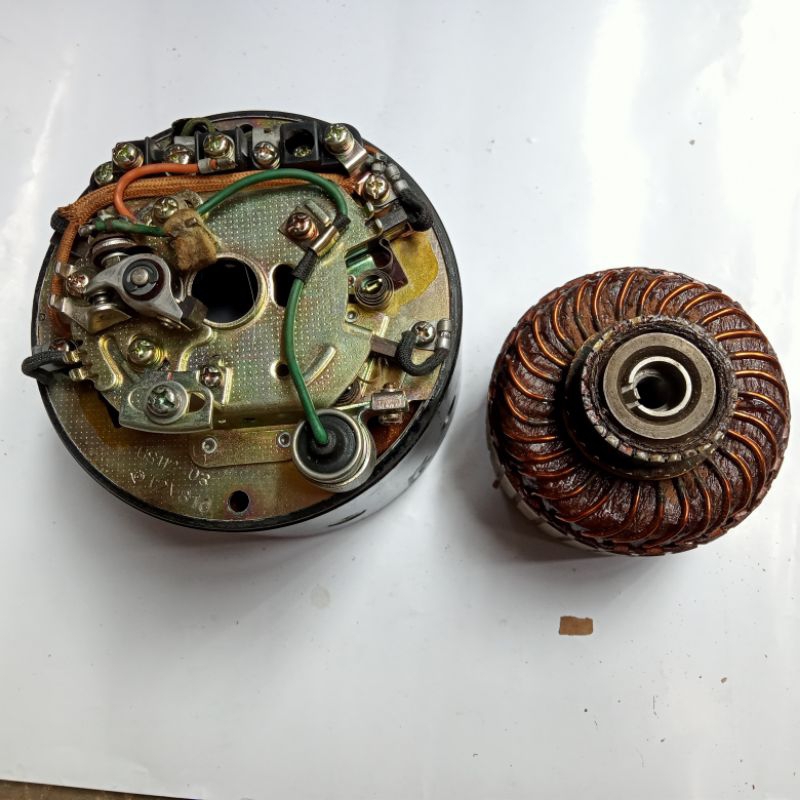 dinamo dynamo angger magnet magnit YAMAHA U5 U7 V70 V75 double starter elektrik electrik original no