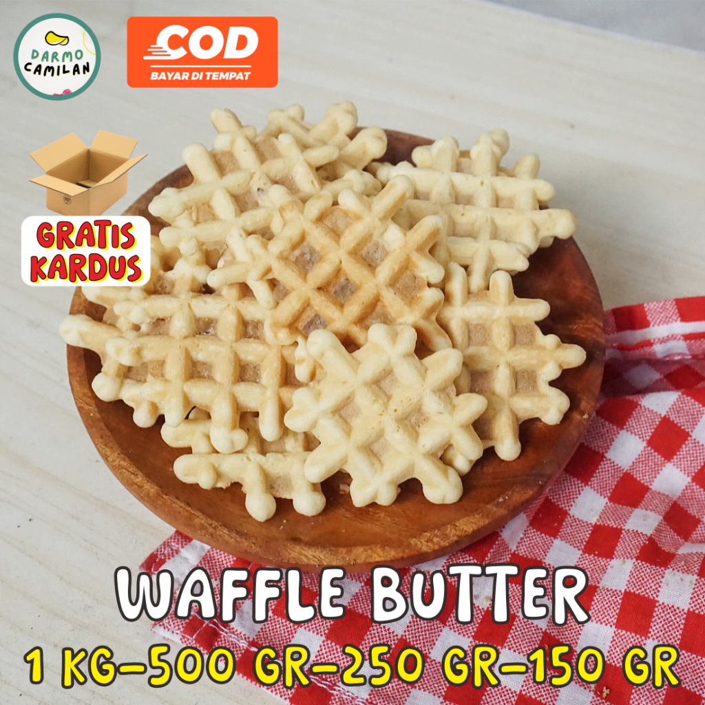

Waffle Butter 1kg 500gr 250gr Kue Wafel Kering - DARMO CAMILAN