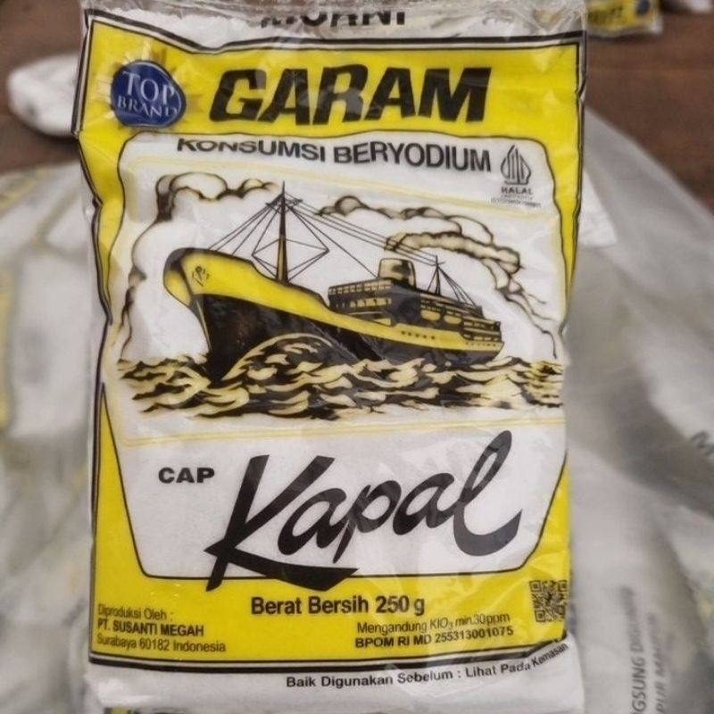 

Garam cap Kapal 250gr garam murni