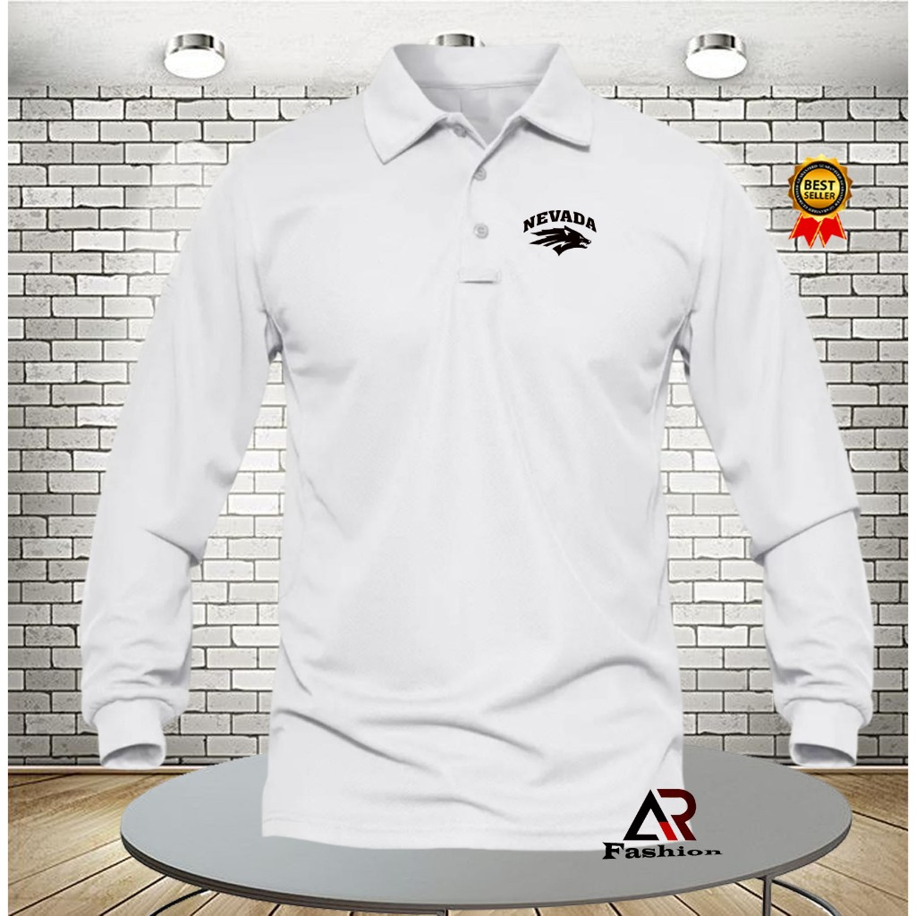 POLO Shirt KAOS POLO LENGAN PANJANG PRIA/WANITA POLO NEVADA BLACK