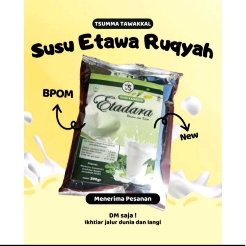 

Susu Kambing Etawa I Susu Kambing Etawa Ruqyah Bidara dan Kelor I ETADARA I Susu Kambing Etawa Ruqyah Tsumma Tawakkal Murah