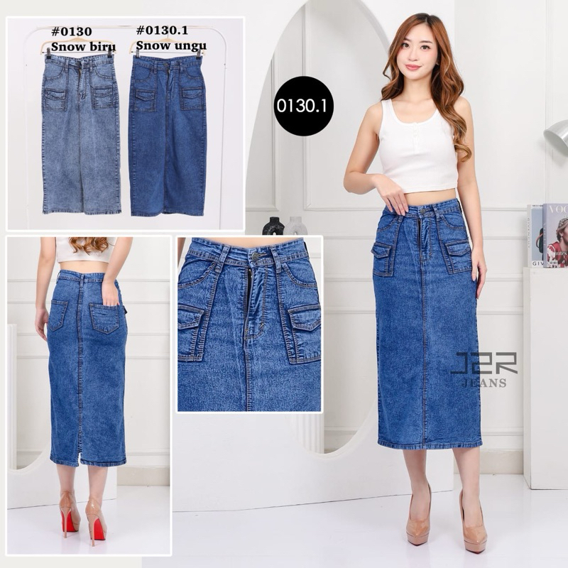 J2R - Rok Jeans 7per9 // Rok jeans premium // denim skirt selutut