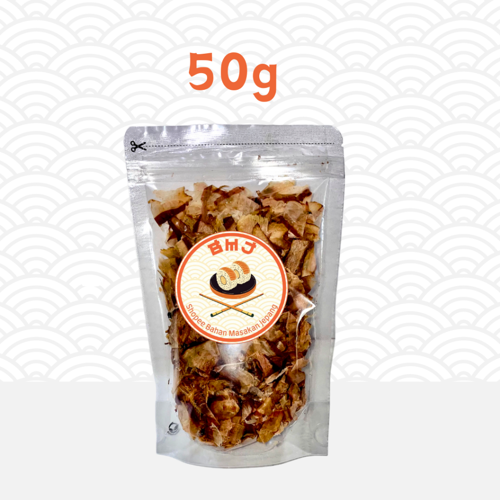 

KATSUOBUSHI Bonito Flakes 50 g Halal │ Katsuo Bushi Serutan Ikan